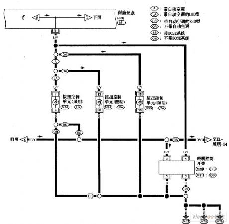Nissan A32-EL interior light circuit 3