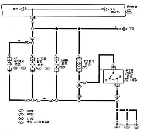 Nissan A32-EL interior light circuit 4