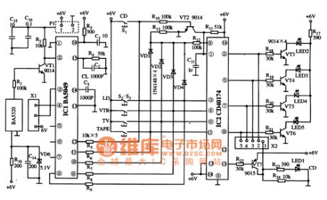 BA5049 infrared remote control signal receiving integrated circuit