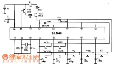 BA5048 infrared emission encoding integrated circuit