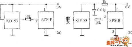 The emitting circuit composed of SF04E and SF04B