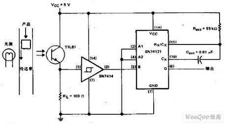 Pulse generator circuit uses the interrupt beam
