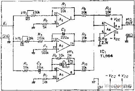 Temperature PID Control Circuit of  Operational Amplifier