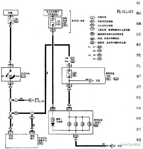 Nissan A32-EL lighting circuit 1