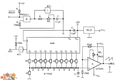 The low frequency sawtooth wave generating circuit