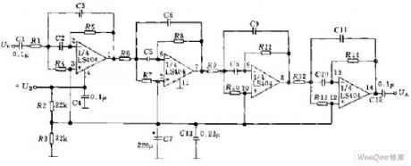 Multistage communication filter circuit