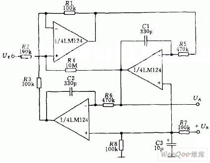 Active dual two-stage bandpass filter circuit