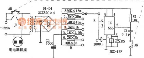 Home Appliance Timing Blackouts Controller Circuit Composed of 555