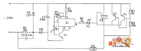 the circuit of temperature controller(17)