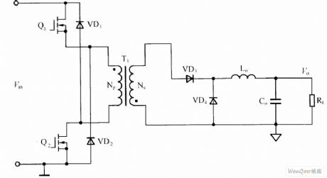 Double-tube Flyback DC-DC  Converter Circuit