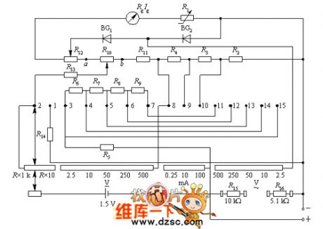 MF27-2 multimeter circuit diagram