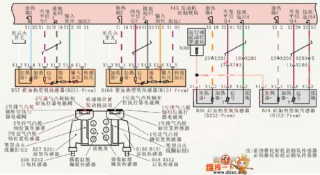 Shanghai Buick Royaum V63.6L car oxygen sensor circuit diagram
