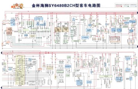 The Jinbei-Sea lion SY6480B2CH bus circuit