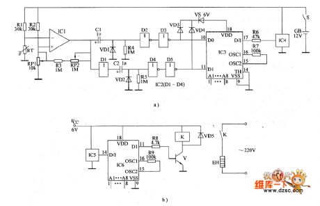 the control circuit of the temperature controller(15)
