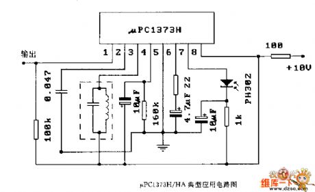 The μPC1373H/HA typical application circuit
