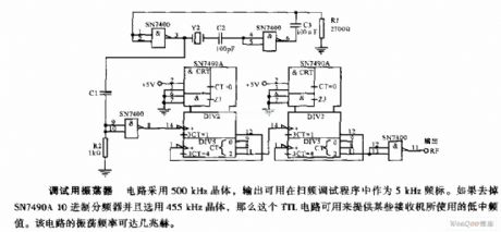 Adjustment application oscillator circuit