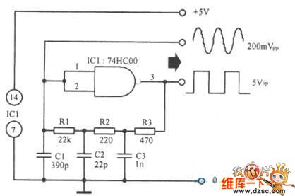 The simple square wave oscillator circuit