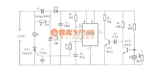 Non-two-wire system sound and light control stairs delay switch circuit(3)