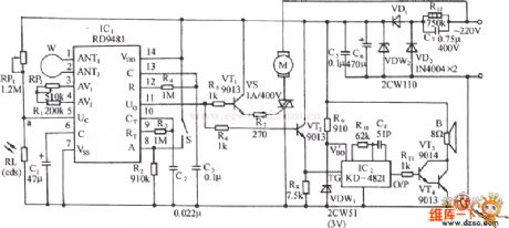 automatic motor starting circuit with Doppler-effect sensor RD9481