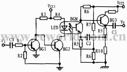The photocoupler-replaced audio transformer circuit
