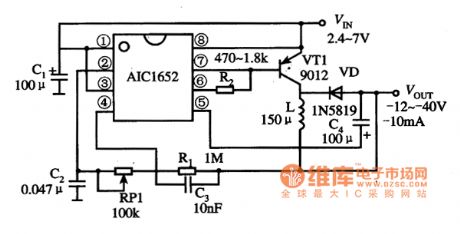 AIC1652 micro power consumption voltage reversal conversion integrated circuit