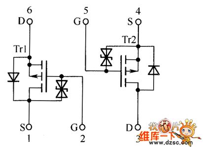 Field-effect transistor US6J2 internal circuit