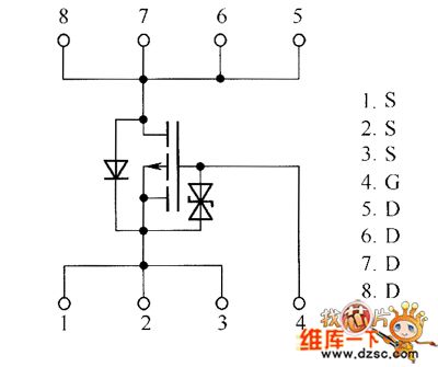 Field-effect transistor RSS075P03、RSS090P03 internal circuit