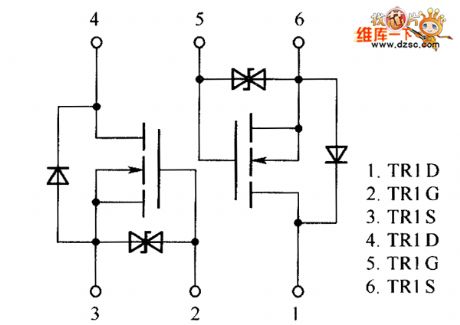 Field-effect transistor SM6K2 internal circuit