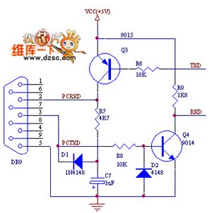 transistor RS232 conversion circuit