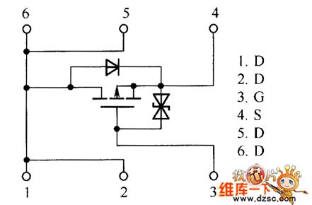 Field-effect transistor RTQ040P02、RTR020P02 internal circuit