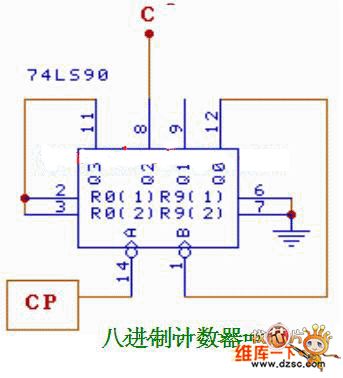 8 binary counter circuit