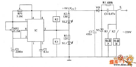 the circuit of electrifying intermittent controller part 4