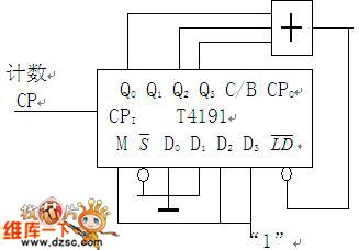 10-nary three-yard subtraction counter circuit