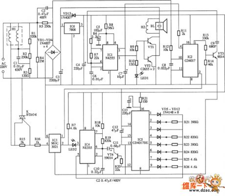 15W electronic repellent circuit