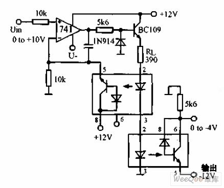 DC-DC Optoelectronic Isolator Circuit