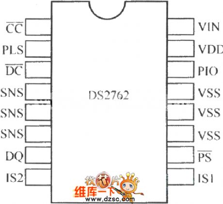 DS2762 pin arrangement circuit