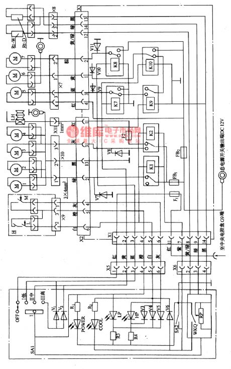 The Shanghai air-conditioning system circuit in Nanjing Iveco A40.10 light car