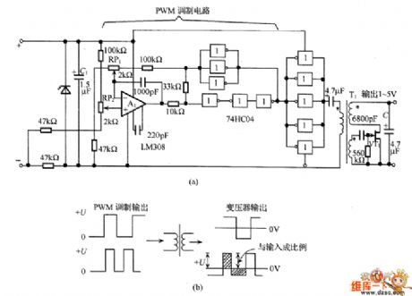 The non-source current/voltage separation amplifier circuit of transformer coupling type