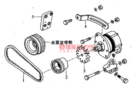 The generator attachment circuit of the Nanjing Iveco light car