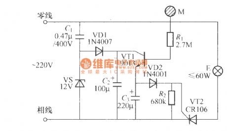 Touching delay lamp switch circuit(1)