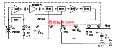 CX2O106A--the infrared tracking and control reception integrated circuit