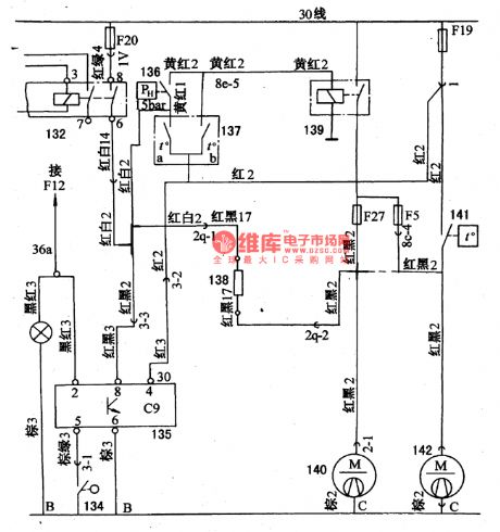 The air-conditioning system circuit of Santana 2000(see as figure 1/2)