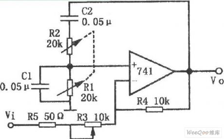 The Value of Q and Frequency Adjustable Narrow-band Filter Circuit