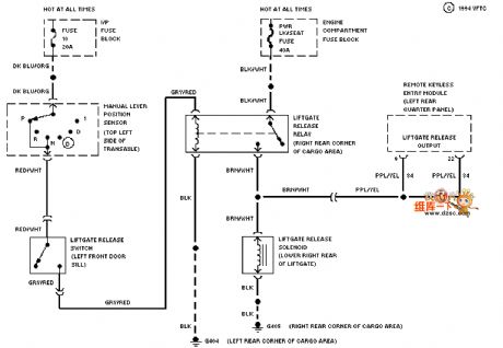 Mazda 94TAURUS back door circuit diagram