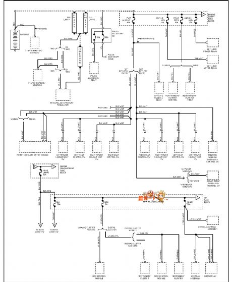 Mazda 95TAURUS power supply circuit diagram