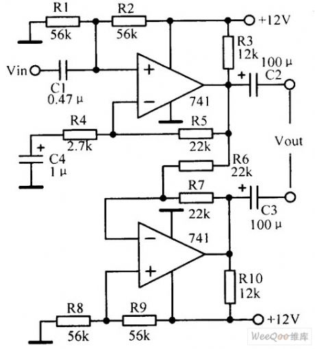 Balanced Output Circuit Composed of Double Operational Amplifier