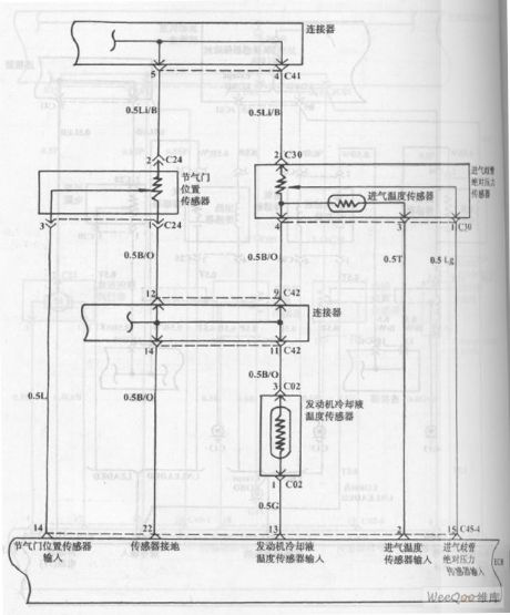 Fuel Injection System Circuit of Hyundai Sonata with V4 Cylinder Engine (6)