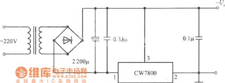Integrated regulated voltage supply basic circuit with fixed output