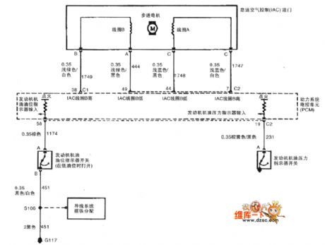 The 3.0L engine oil level switch and oil pressure indicator circuit of Shanghai GM Buick-MPV (GL8)