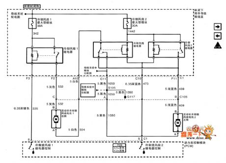 The 2.5L engine coolant fan circuit of Shanghai GM Buick-MPV (GL8)